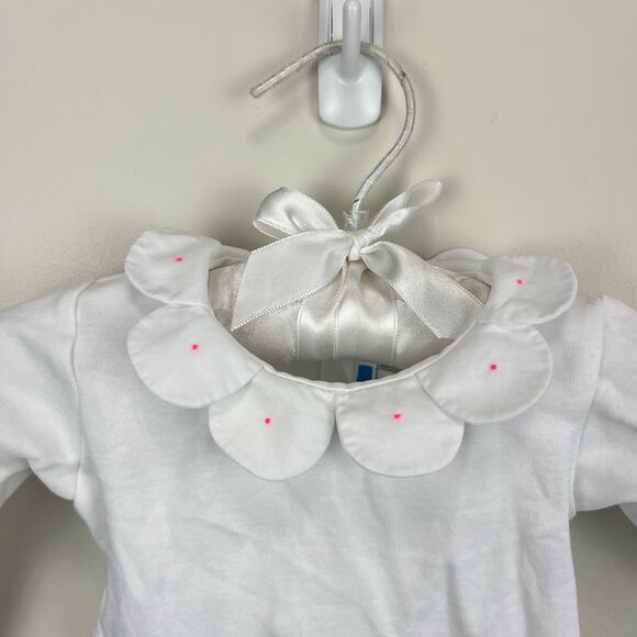 Jacadi Paris White Petal Collar Bodysuit 6 Months - Picture 2 of 6